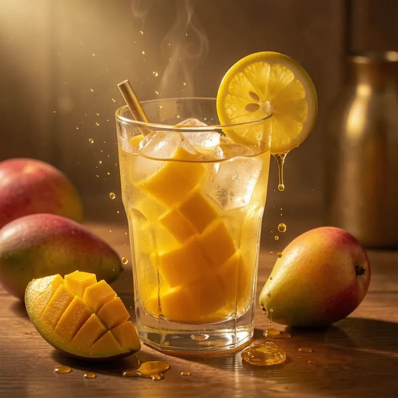 Gold Tints and Mango Fizz