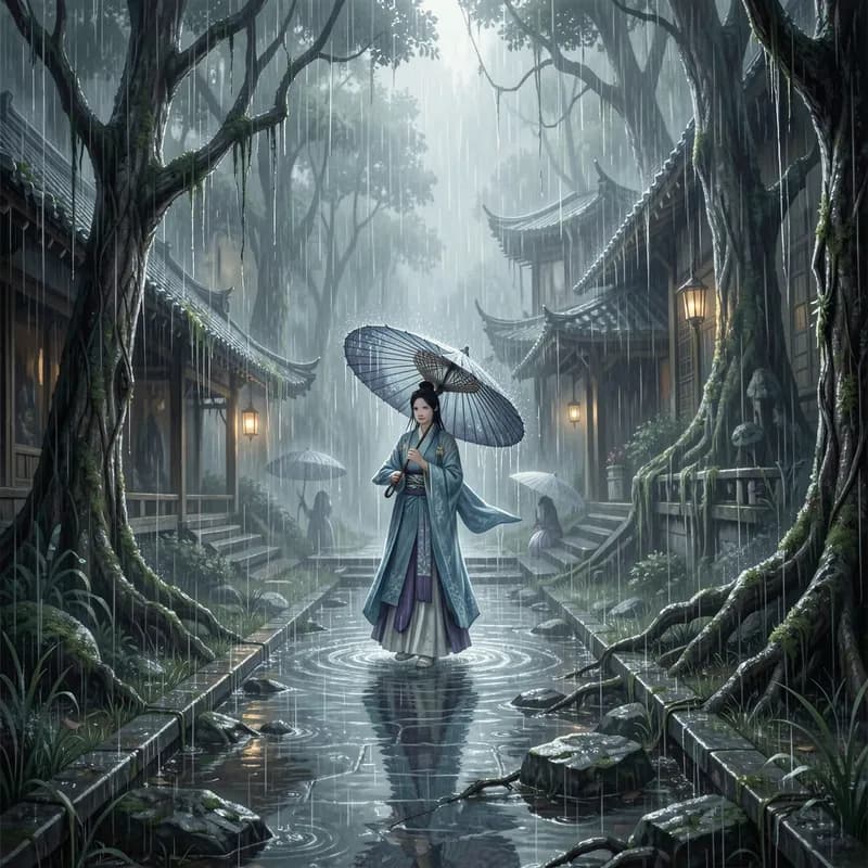 Rain-Drenched Silk