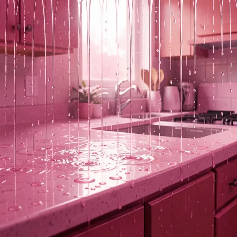 Pink Rain on Formica