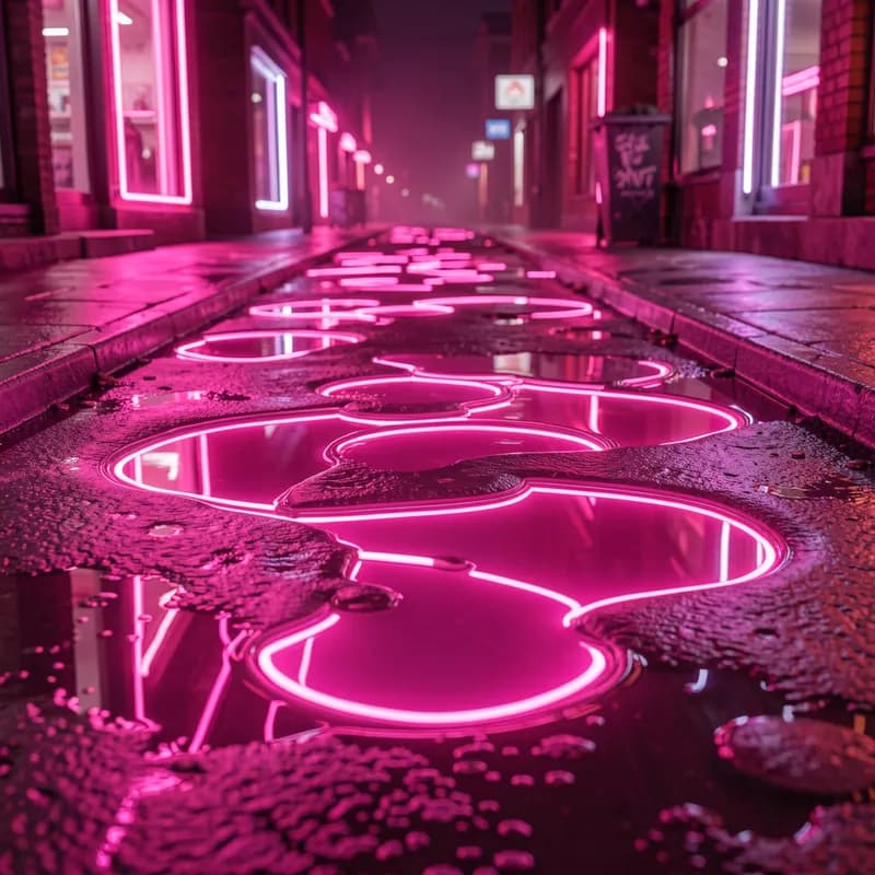 Pink Neon Puddles