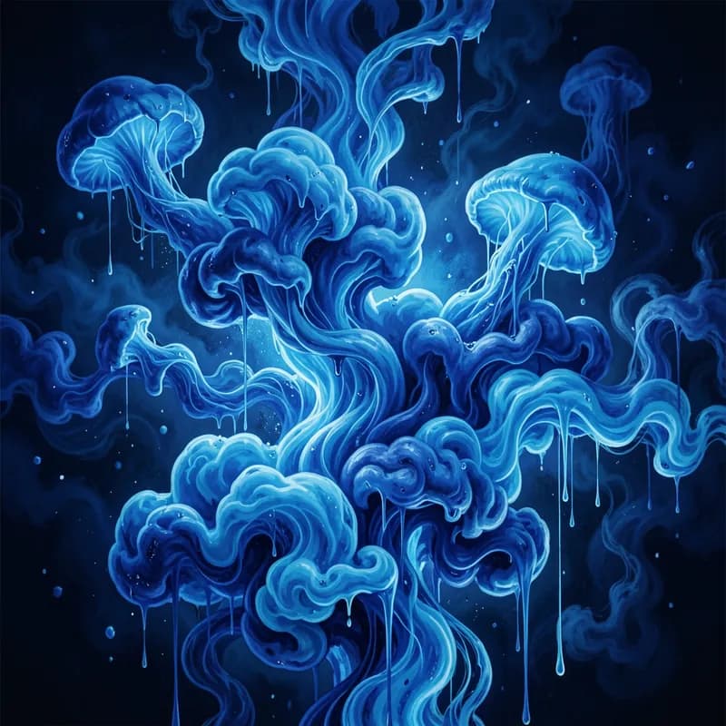 Neon Blue Ink