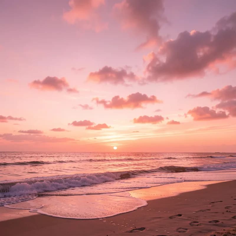 Peach-Pink Horizon