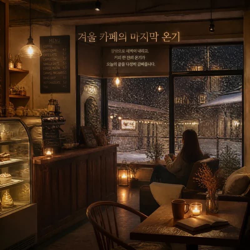 겨울 카페의 마지막 온기
