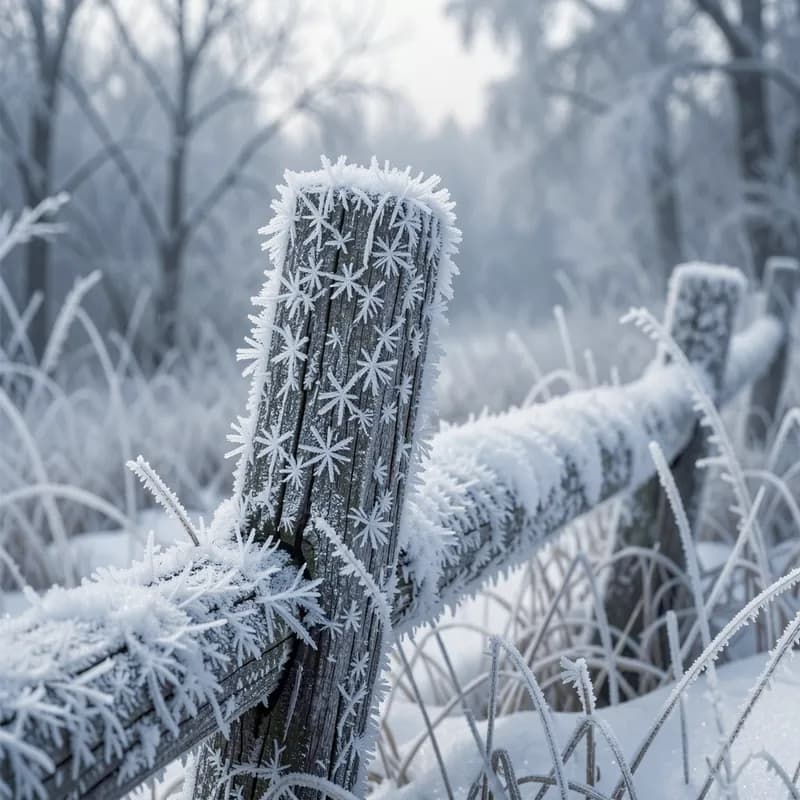 Frost on the Cedar Rail