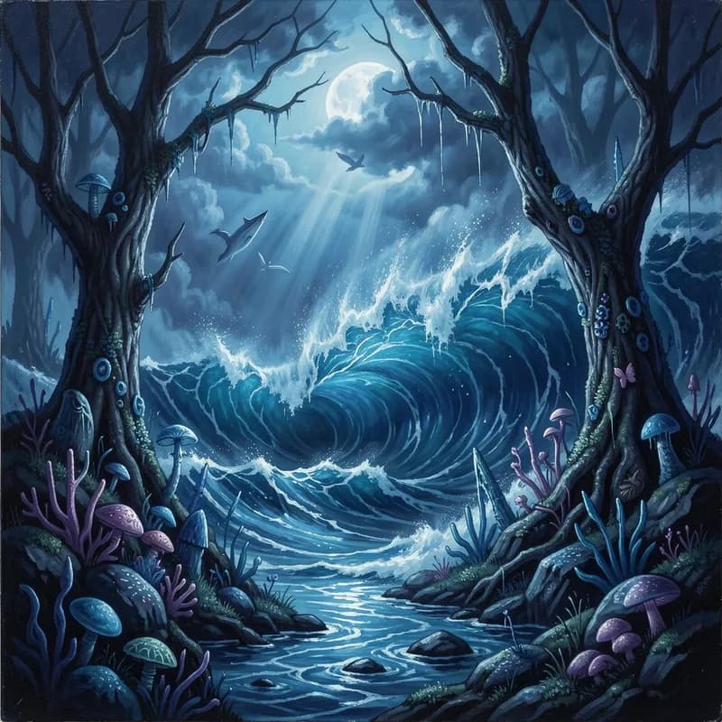 Deep Blue Relief