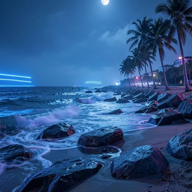 Blue Neon Coast