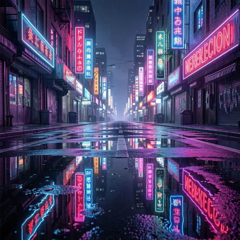 Neon Reflection
