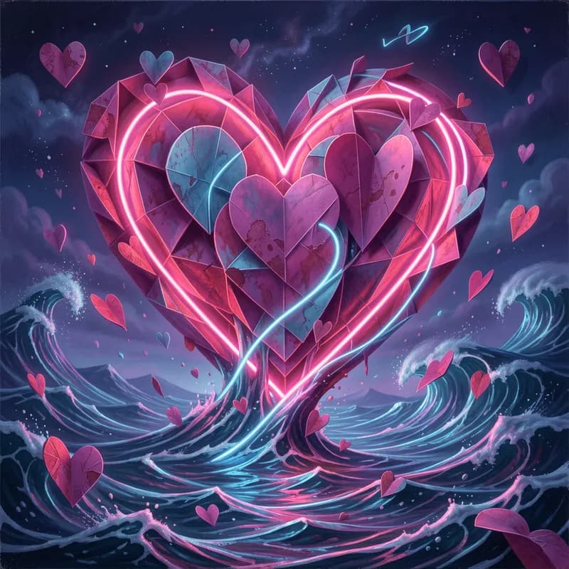 Paper Hearts and Neon Tides