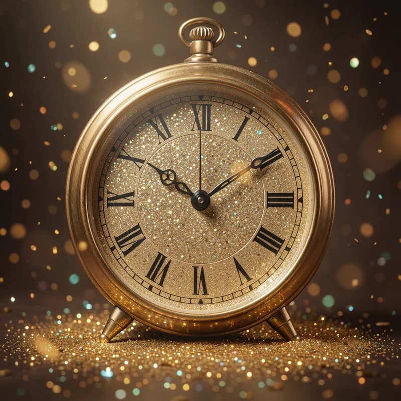 Glitter on the Clock