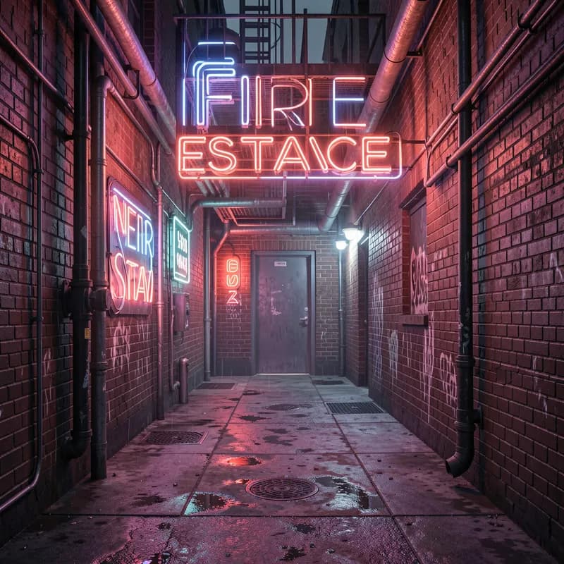 Neon Fire Escape