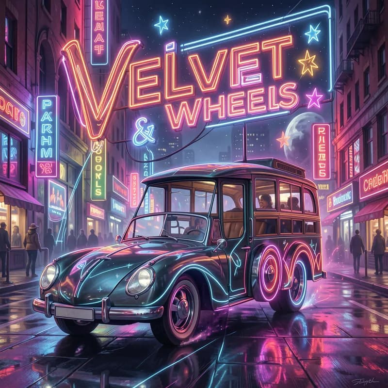 Velvet Wheels & Neon Stars