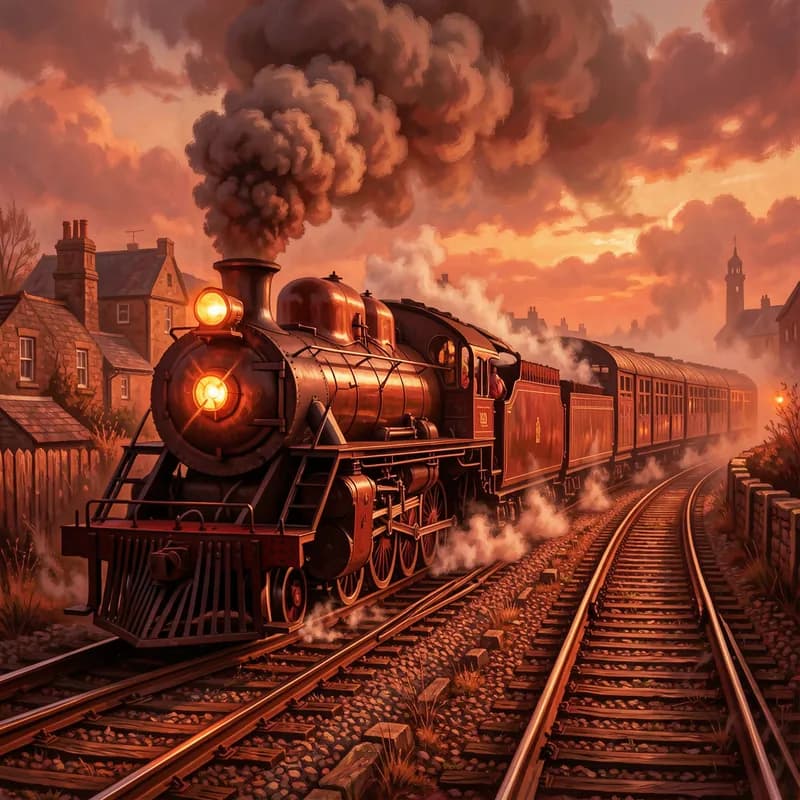 Crimson on the Rail