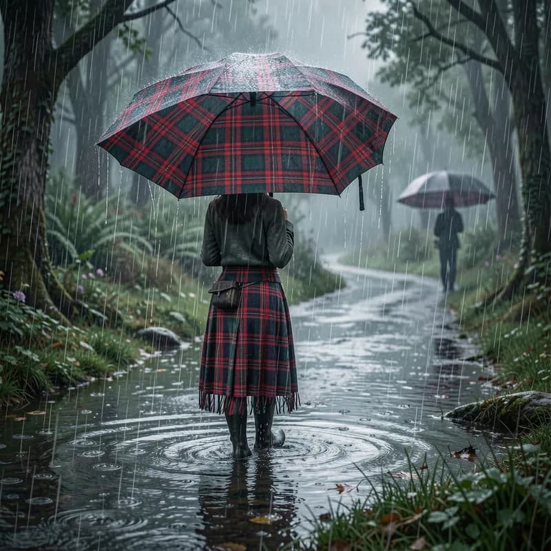 Tartan and Rain