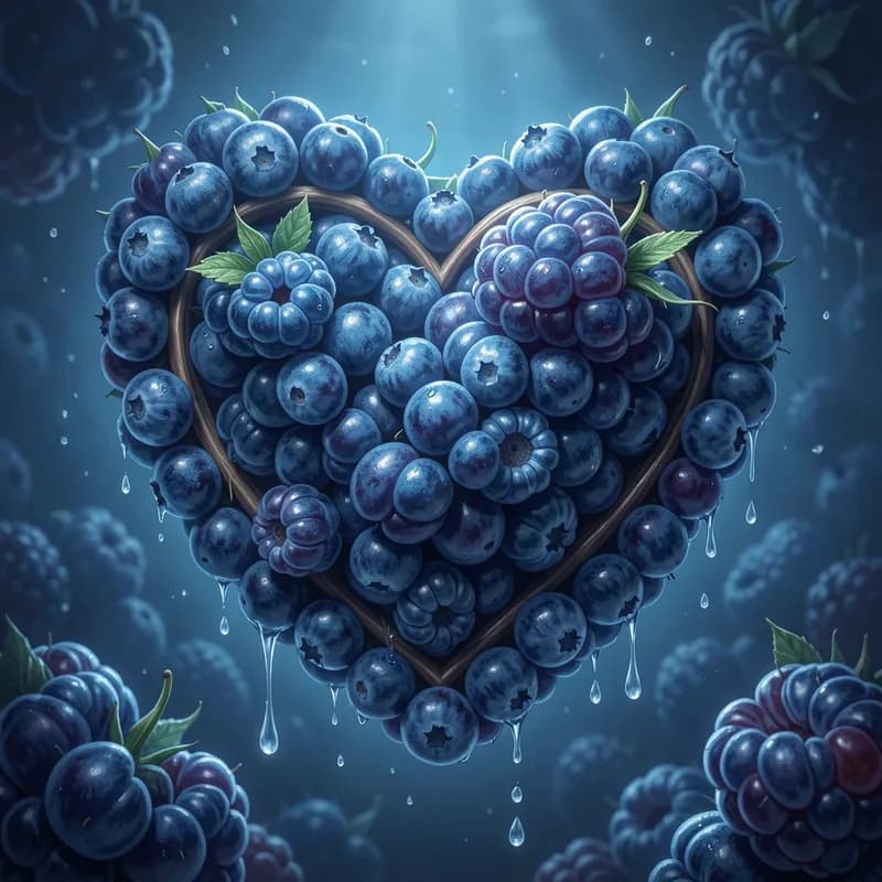 Blue Raspberry Hearts