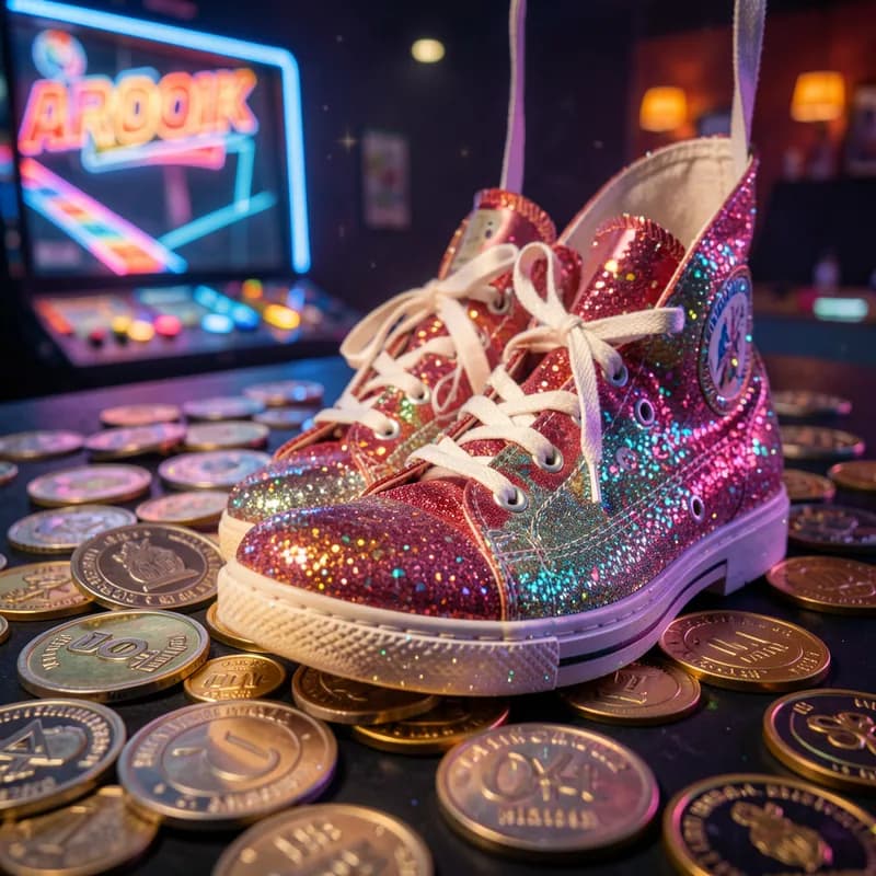 Glitter Laces and Arcade Tokens