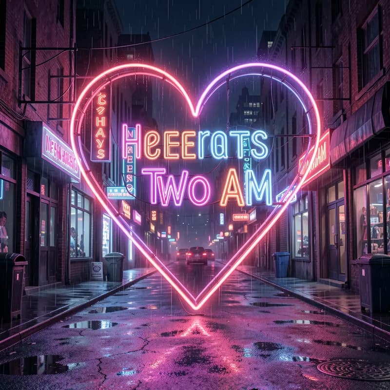 Neon Hearts at Two AM