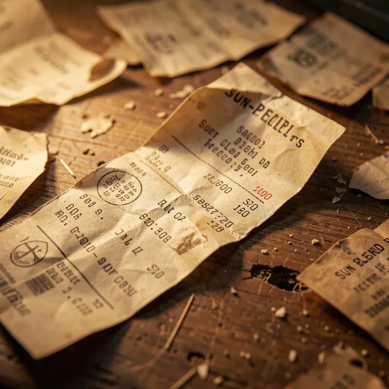 Sun-Bleached Receipts