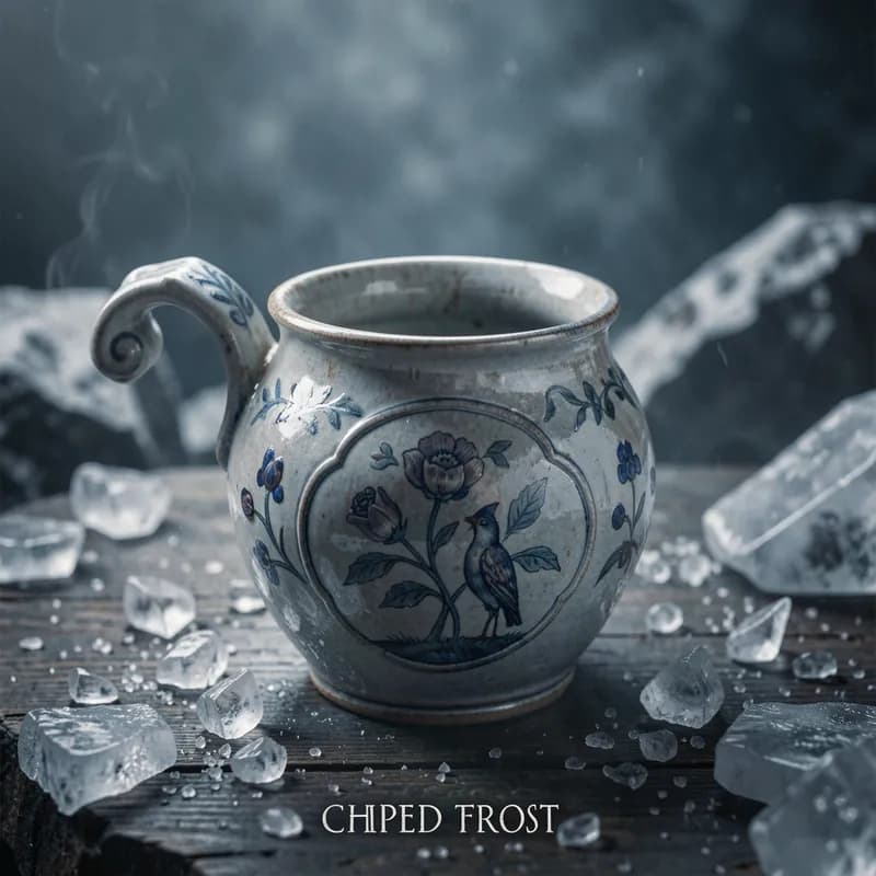Chipped Ceramic and Frost