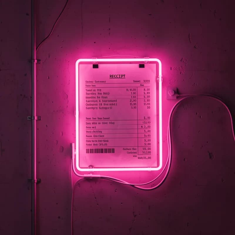 Pink Neon Receipt